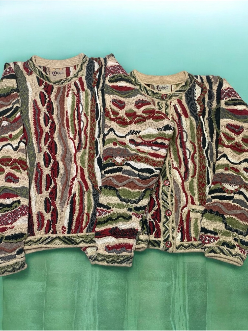 Coogi Classic matching Cardigan and crewneck.